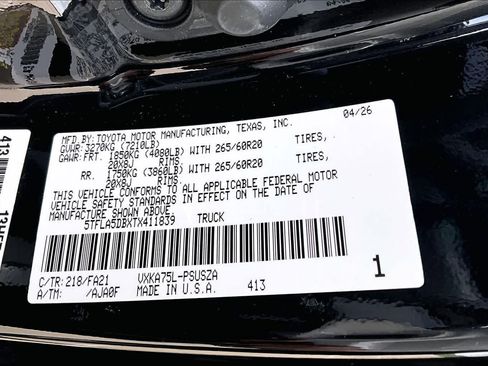 New 2026 Toyota Tundra SR5 AWD/4WD image 20