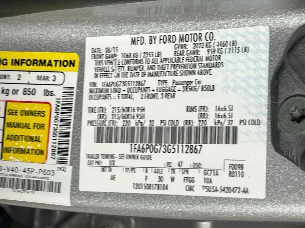 Used 2016 Ford Fusion S FWD image 30