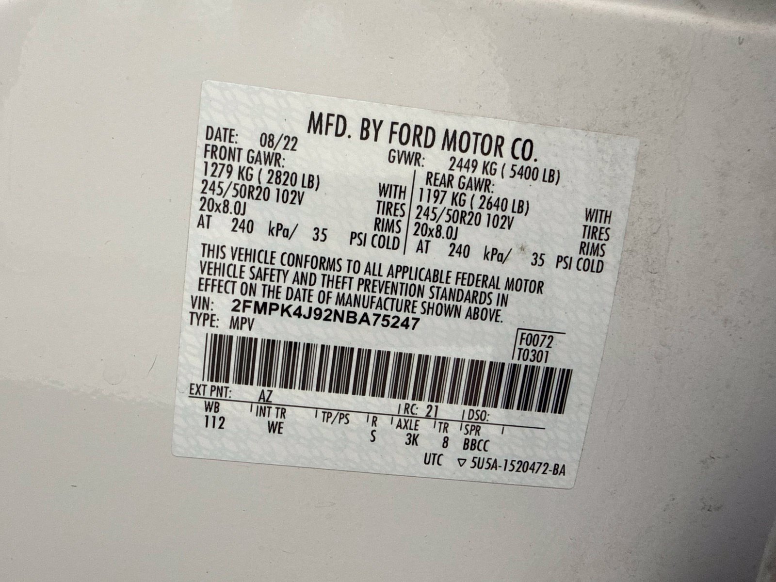 Used 2022 Ford Edge ST-Line AWD/4WD image 15