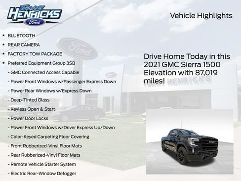 Used 2021 GMC Sierra 1500 Elevation w/ X31 Off-Road Package AWD/4WD image 4