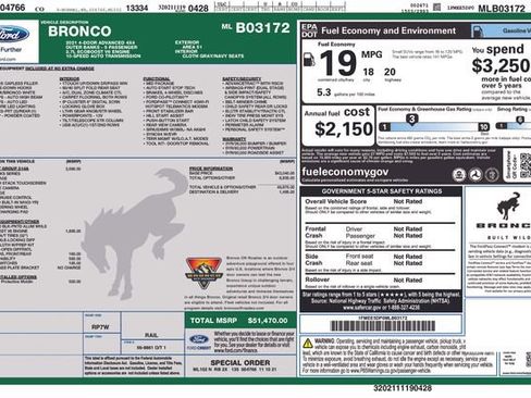 Used 2021 Ford Bronco Outer Banks image 40