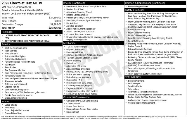 Certified 2025 Chevrolet Trax ACTIV FWD image 31