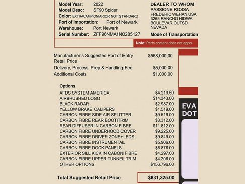 Used 2022 Ferrari SF90 Spider image 3