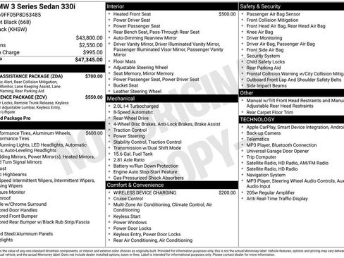 Used 2023 BMW 330i Sedan w/ Driving Assistance Package RWD image 2