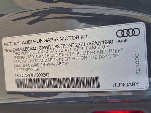 Used 2017 Audi TT 2.0T AWD/4WD image 24