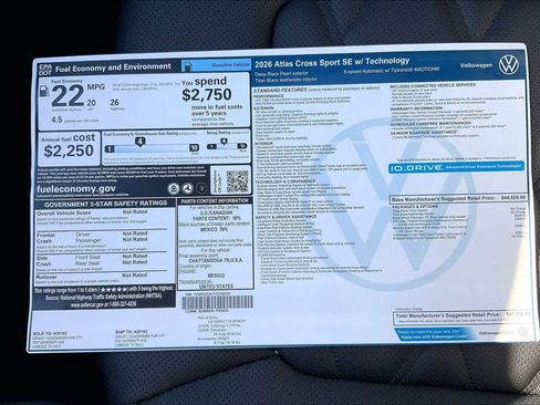 New 2026 Volkswagen Atlas Cross Sport SE AWD/4WD image 22