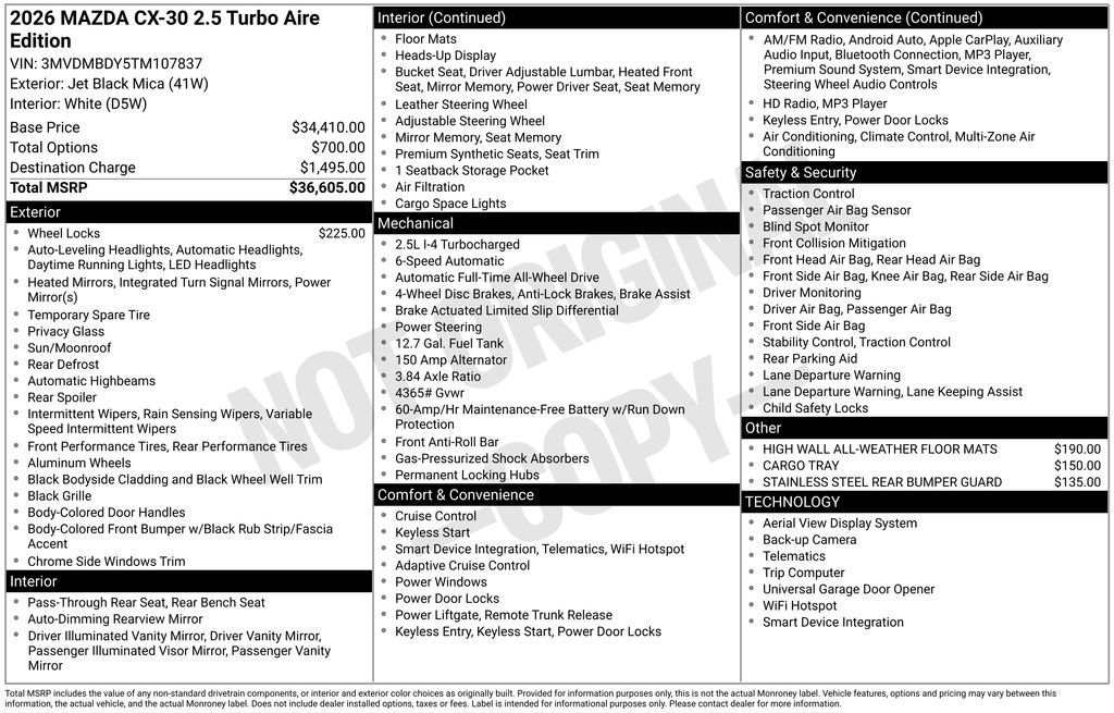 Certified 2026 MAZDA CX-30 2.5 Turbo AWD/4WD image 19