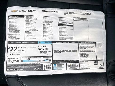 New 2026 Chevrolet Traverse LT w/ Driver Confidence Package image 14