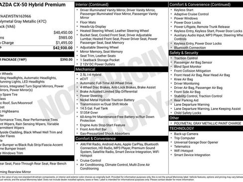 New 2026 MAZDA CX-50 2.5 Hybrid w/ Weather Package image 5