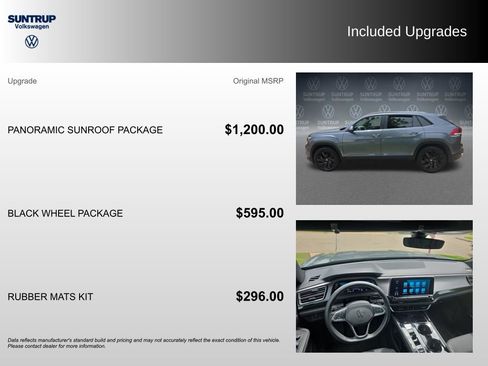 Used 2025 Volkswagen Atlas Cross Sport SE w/ Panoramic Sunroof Package FWD image 2