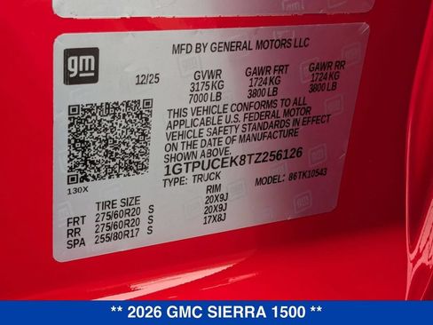 New 2026 GMC Sierra 1500 Elevation w/ Elevation Select Package AWD/4WD image 39