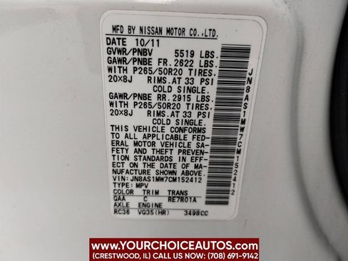 Used 2012 INFINITI FX35 AWD w/ Premium Pkg image 44