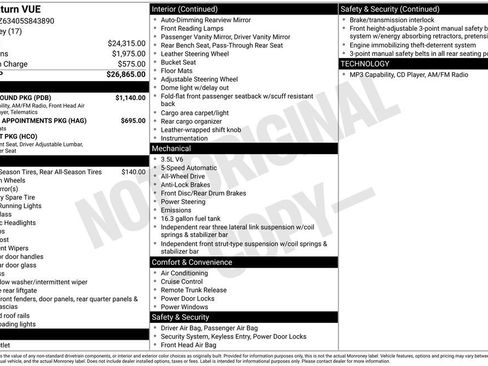 Used 2005 Saturn Vue AWD V6 w/ Safe & Sound Pkg image 1