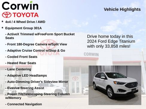 Used 2024 Ford Edge Titanium w/ Equipment Group 301A image 6