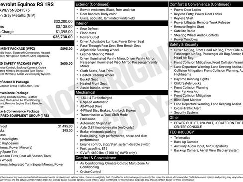 Used 2022 Chevrolet Equinox RS w/ Infotainment Package AWD/4WD image 22