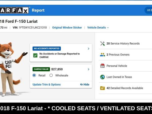 Used 2018 Ford F150 Lariat w/ Equipment Group 502A Luxury RWD image 9