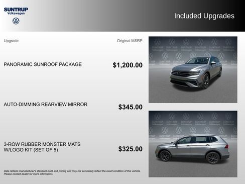 Used 2022 Volkswagen Tiguan SE w/ Panoramic Sunroof Package FWD image 2