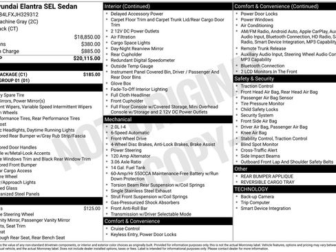 Used 2018 Hyundai Elantra SEL w/ Cargo Package FWD image 6