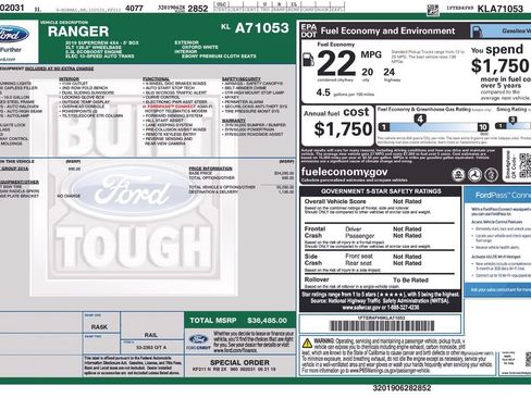 Used 2019 Ford Ranger XLT w/ Equipment Group 301A Mid AWD/4WD image 34