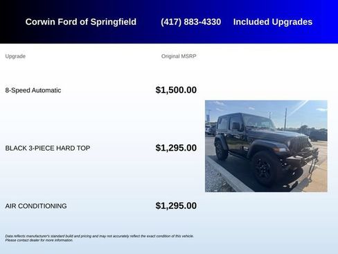 Used 2020 Jeep Wrangler Sport AWD/4WD image 5