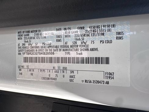 Used 2025 Ford Transit 250 148 Medium Roof Extended AWD image 46
