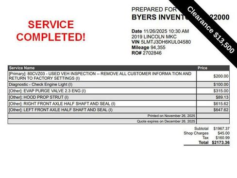 Used 2019 Lincoln MKC Reserve w/ Canadian Touring Package image 11