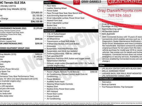 Used 2019 GMC Terrain SLE w/ Driver Convenience Package image 2