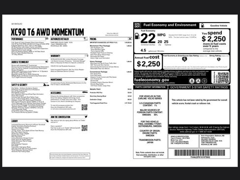 Used 2016 Volvo XC90 T6 Momentum w/ Momentum Plus Package image 38