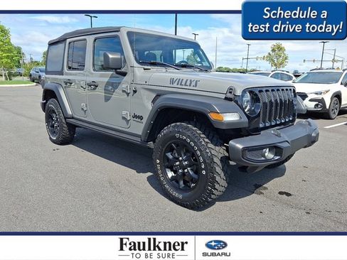Used 2021 Jeep Wrangler 4WD Unlimited Willys image 1