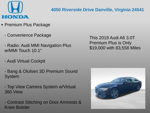 Used 2019 Audi A6 3.0T Premium Plus w/ Premium Plus Package image 12