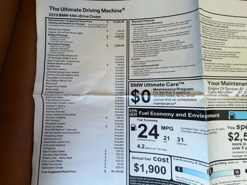 Used 2019 BMW 440i xDrive Coupe w/ M Sport Package image 29