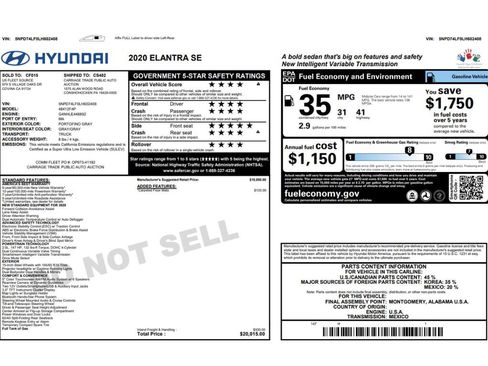 Used 2020 Hyundai Elantra SE FWD image 2