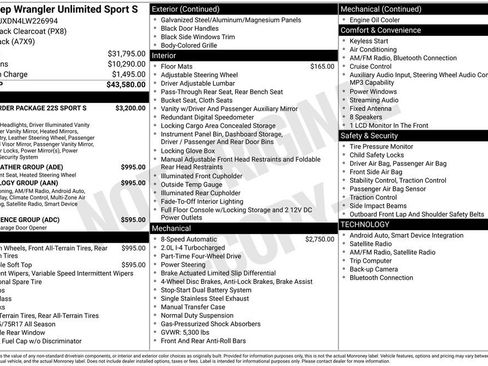 Used 2020 Jeep Wrangler Unlimited Sport S image 46