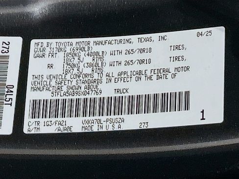 Used 2025 Toyota Tundra SR5 w/ SX Package RWD image 28