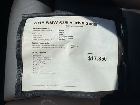 Used 2015 BMW 535i xDrive Sedan AWD/4WD image 19