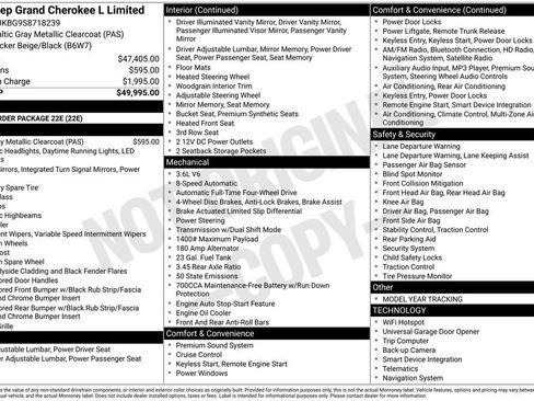 Certified 2025 Jeep Grand Cherokee L Limited AWD/4WD image 25