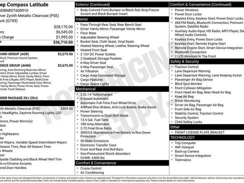 New 2025 Jeep Compass Latitude w/ Sun & Sound Group AWD/4WD image 5