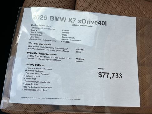Certified 2025 BMW X7 xDrive40i w/ Premium Package image 19