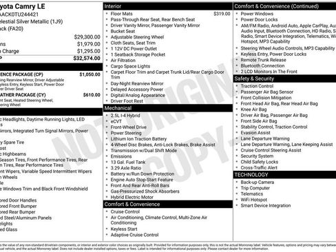 Certified 2026 Toyota Camry LE w/ Convenience Package FWD image 2