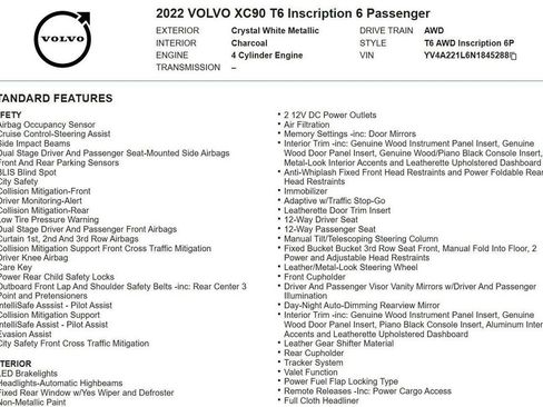 Used 2022 Volvo XC90 T6 Inscription w/ Advanced Package image 18
