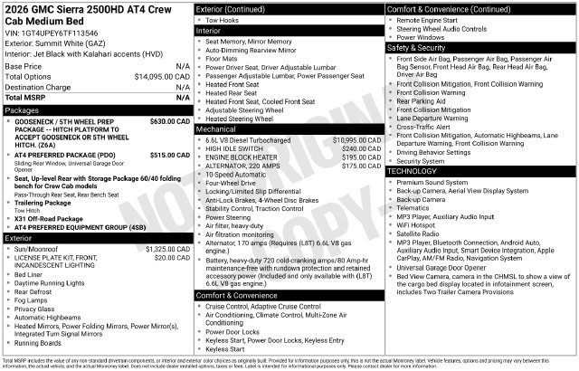 Used 2026 GMC Sierra 2500 AT4 AWD/4WD image 20
