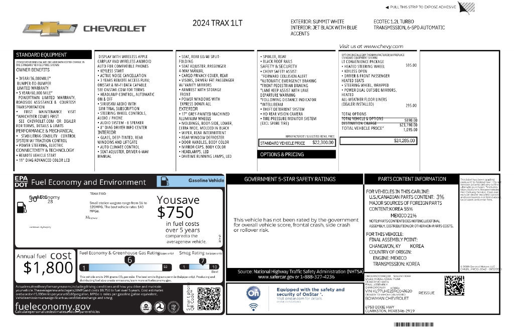 Used 2024 Chevrolet Trax LT w/ LT Convenience Package FWD image 12