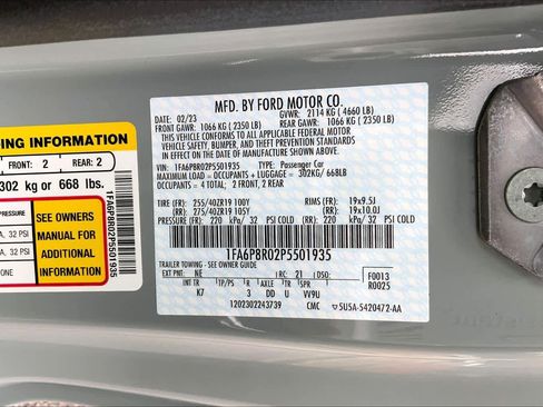 Certified 2023 Ford Mustang Mach 1 w/ Equipment Group 700A image 28