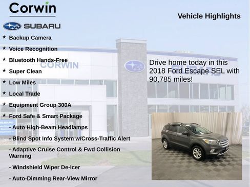 Used 2018 Ford Escape SEL w/ Ford Safe & Smart Package AWD/4WD image 6