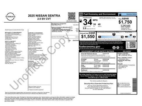 Used 2025 Nissan Sentra SV FWD image 11
