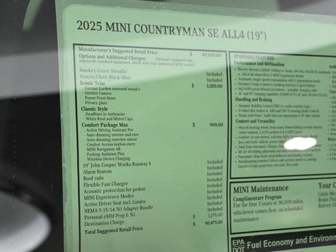 New 2025 MINI Cooper Countryman SE w/ Comfort Package Max image 28