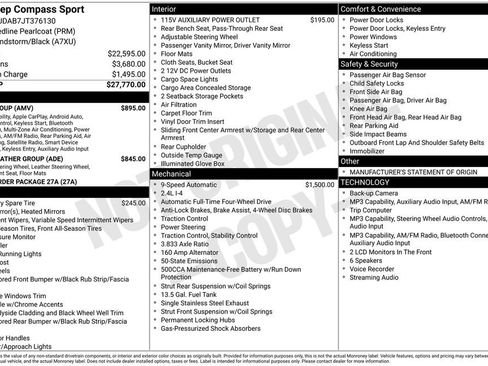 Used 2018 Jeep Compass Sport w/ Tech Group AWD/4WD image 5