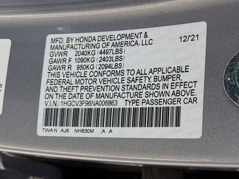 Certified 2022 Honda Accord Touring image 39