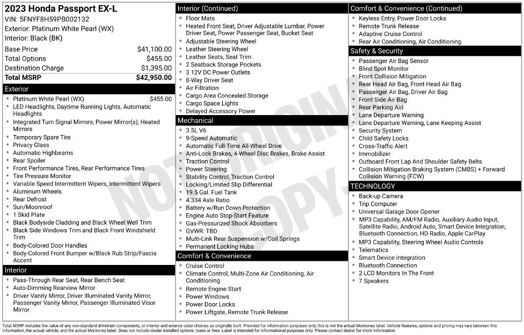 Used 2023 Honda Passport EX-L image 47