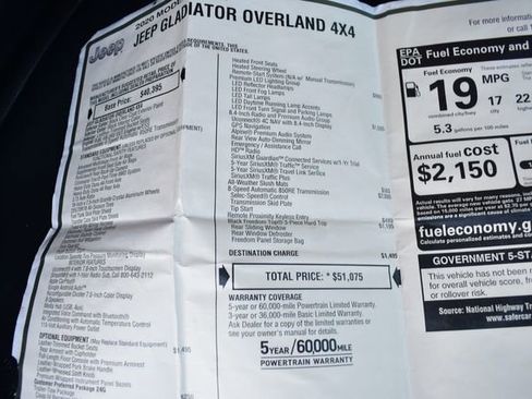 Used 2020 Jeep Gladiator Overland image 19